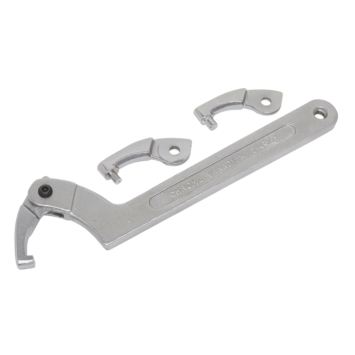 Adjustable C-Spanner Hook & Pin Wrench Set 51-121mm 4pc | SMC2L