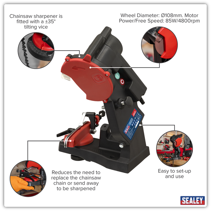 Bench Mounting Chainsaw Sharpener 85W | SMS2002C