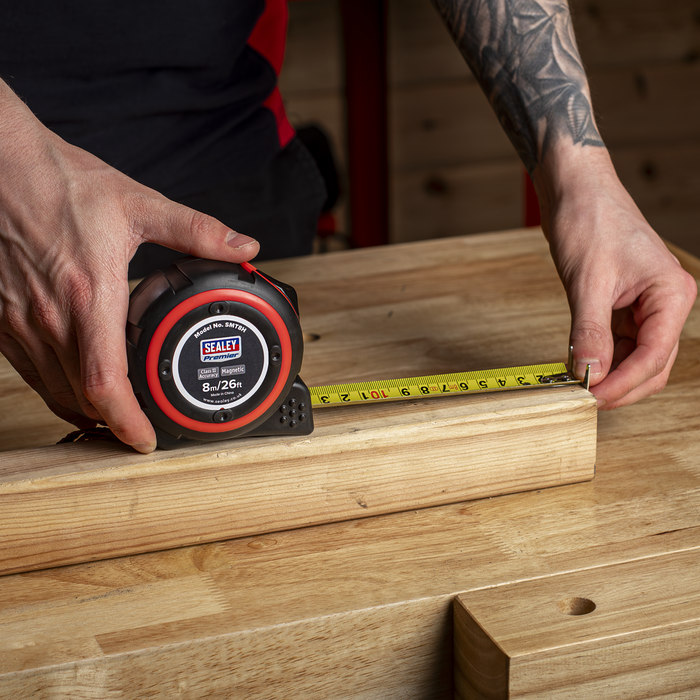 Premier Heavy-Duty Tape Measure 8m(26ft) | SMT8H