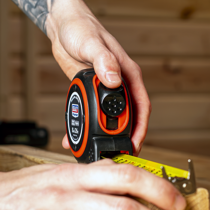 Premier Heavy-Duty Tape Measure 8m(26ft) | SMT8H