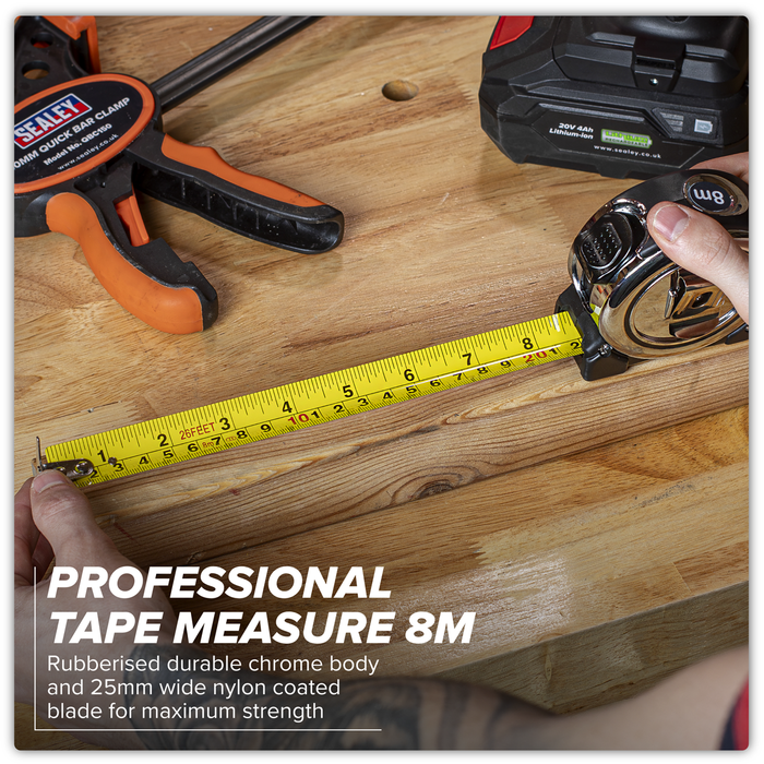 Premier Professional Tape Measure 8m(26ft) | SMT8P