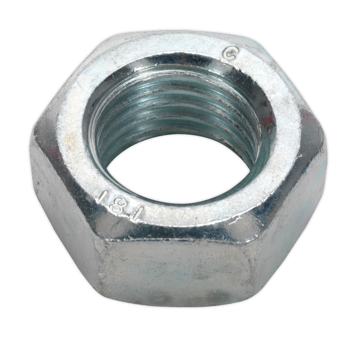 Zinc Plated Steel Nut M20, DIN 934 - Pack of 10 | SN20