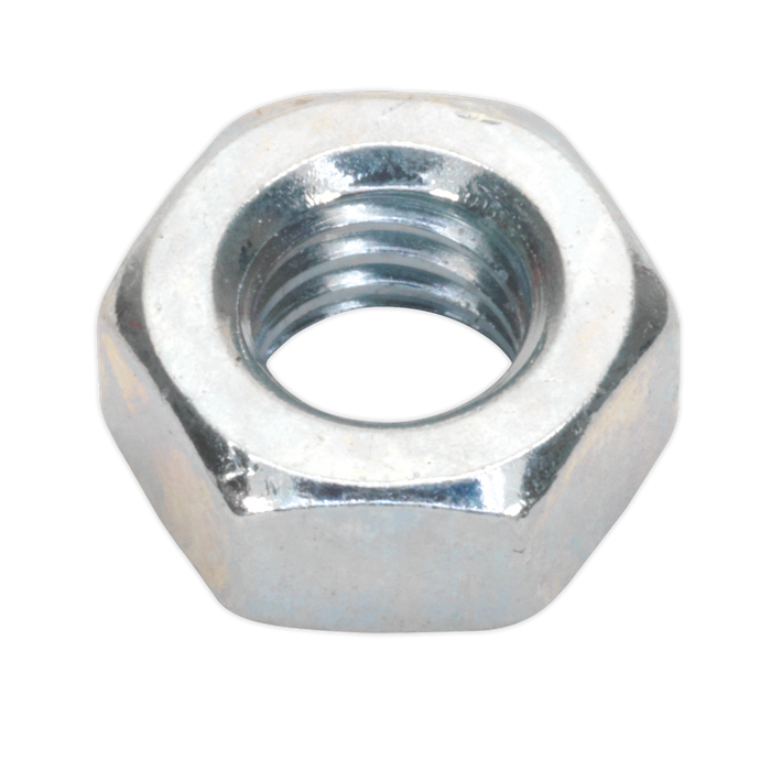 Zinc Plated Steel Nut M6, DIN 934 - Pack of 100 | SN6