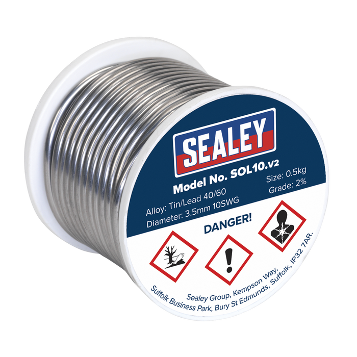 Quick Flow Solder Wire 3.25mm/10SWG 0.5kg Reel | SOL10