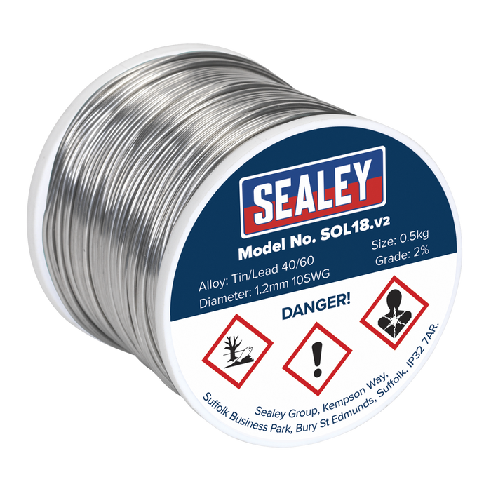 Quick Flow Solder Wire 1.2mm/18SWG 0.5kg Reel | SOL18