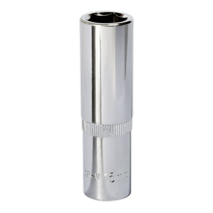Premier Fully Polished Deep Socket 1/2"Sq Drive 15mm | SP1215D