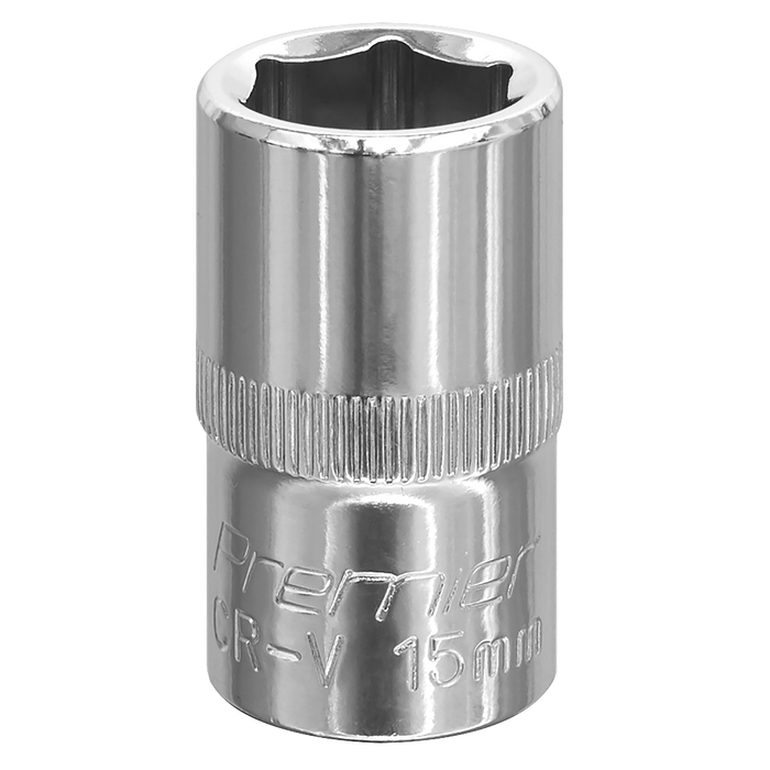 Premier Fully Polished Socket 1/2"Sq Drive 15mm | SP1215