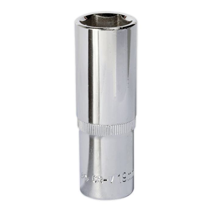 Premier Fully Polished Deep Socket 1/2"Sq Drive 19mm | SP1219D