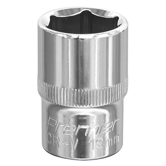 Premier Fully Polished Socket 1/2"Sq Drive 19mm | SP1219