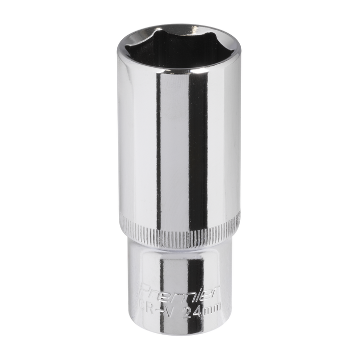 Premier Fully Polished Deep Socket 1/2"Sq Drive 24mm | SP1224D