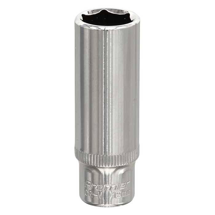 Premier Fully Polished Deep Socket 1/4"Sq Drive 12mm | SP1412D