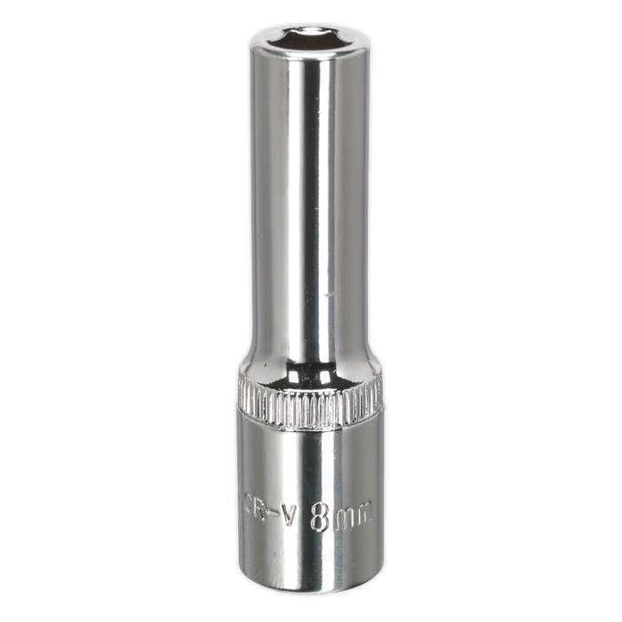 Premier Fully Polished Deep Socket 3/8"Sq Drive 8mm | SP3808D