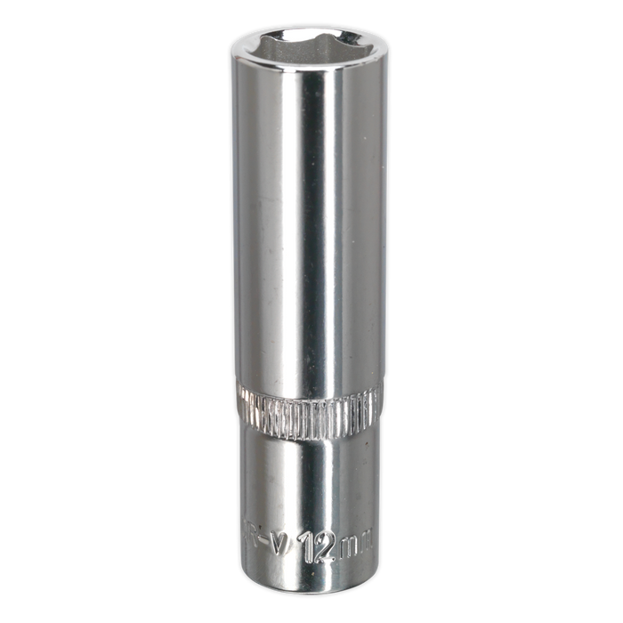 Premier Fully Polished Deep Socket 3/8"Sq Drive 12mm | SP3812D