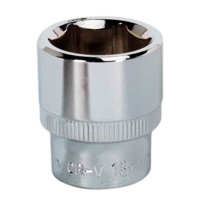 Premier Fully Polished Socket 3/8"Sq Drive 18mm | SP3818