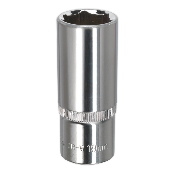 Premier Fully Polished Socket 3/8"Sq Drive 19mm | SP3819D