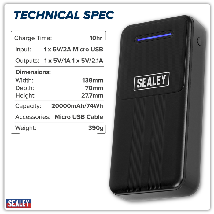 Portable Power Bank 10W 20,000mAh | SPB102