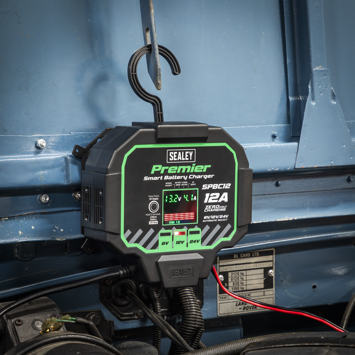 Premier Fully Automatic Battery Charger & Maintainer 12A | SPBC12