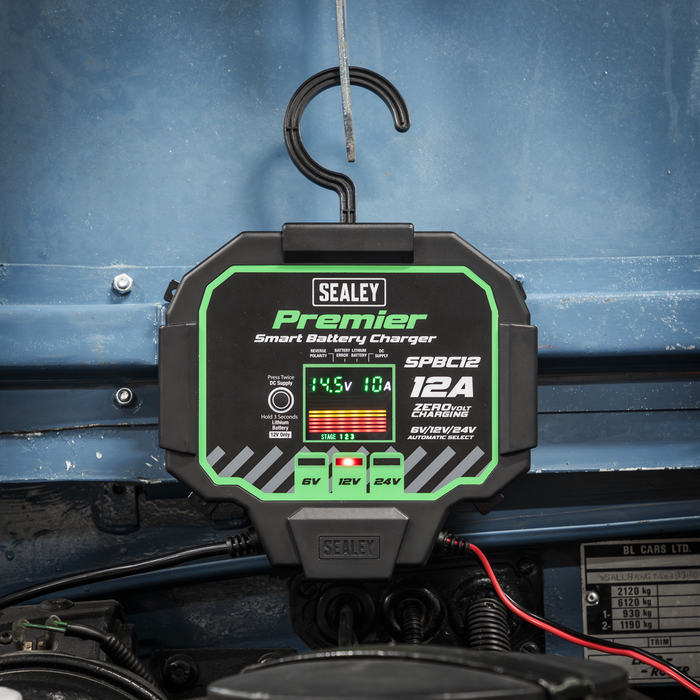 Premier Fully Automatic Battery Charger & Maintainer 12A | SPBC12