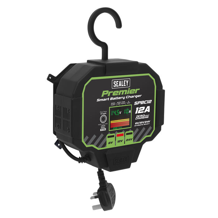 Premier Fully Automatic Battery Charger & Maintainer 12A | SPBC12