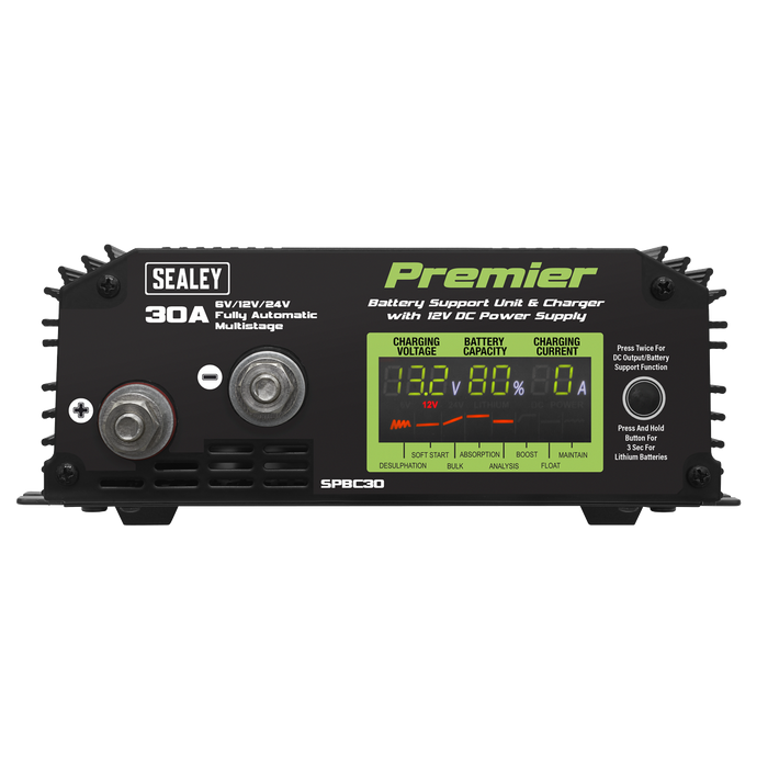 Premier Battery Support Unit Charger & Maintainer 30A | SPBC30