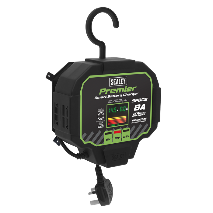 Premier Fully Automatic Battery Charger & Maintainer 8A | SPBC8