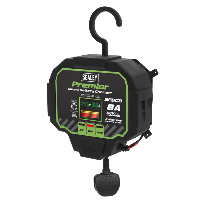 Premier Fully Automatic Battery Charger & Maintainer 8A | SPBC8