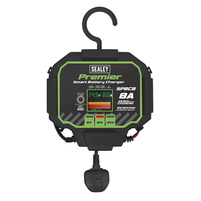 Premier Fully Automatic Battery Charger & Maintainer 8A | SPBC8