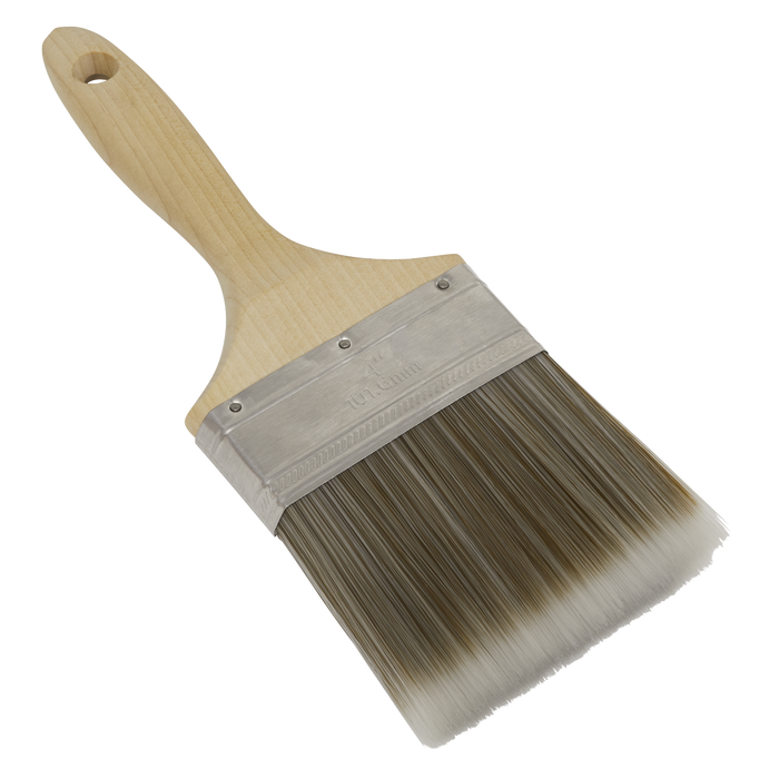 Wooden Handle Paint Brush 100mm | SPBS100W