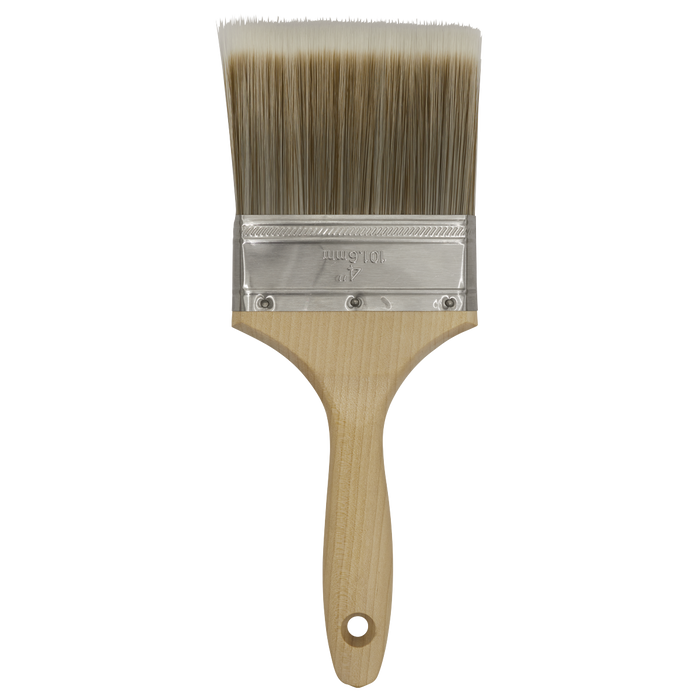 Wooden Handle Paint Brush 100mm | SPBS100W