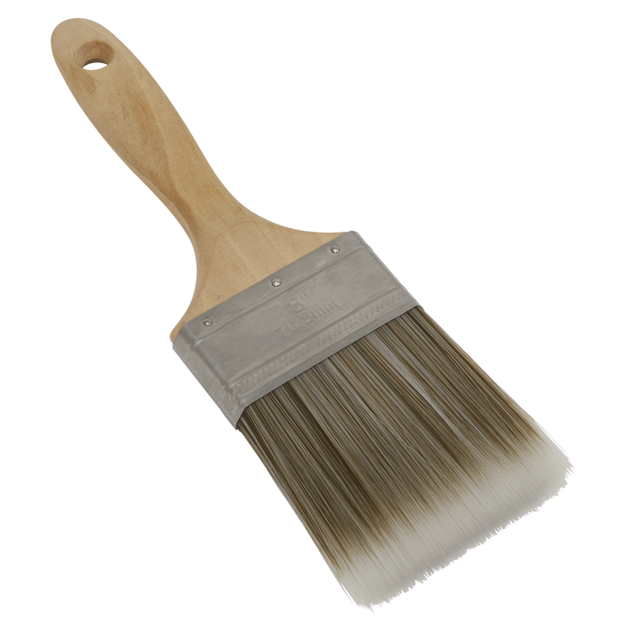 Wooden Handle Paint Brush 76mm | SPBS76W