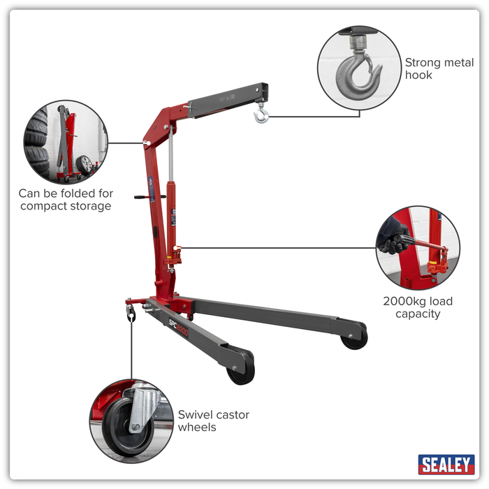 Folding Engine Crane 2 Tonne | SPC2000