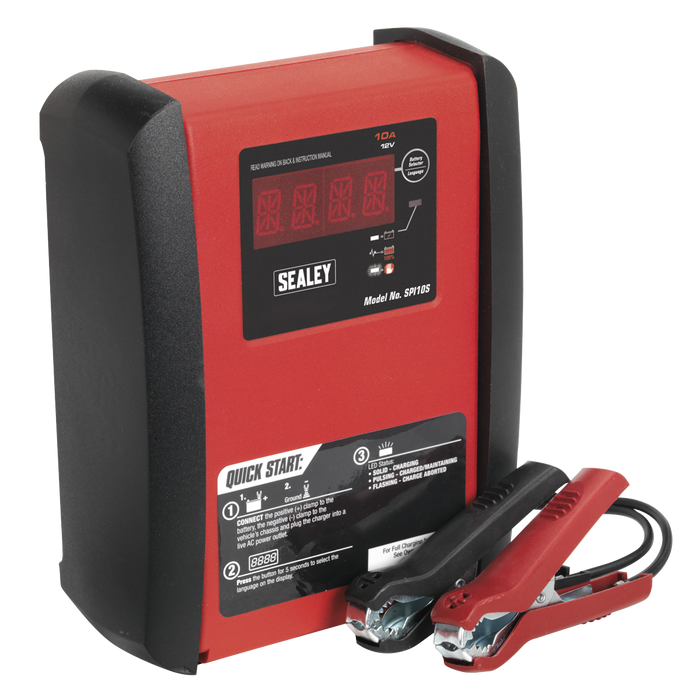 12V Intelligent Speed Charge Battery Charger/Maintainer 10A | SPI10S