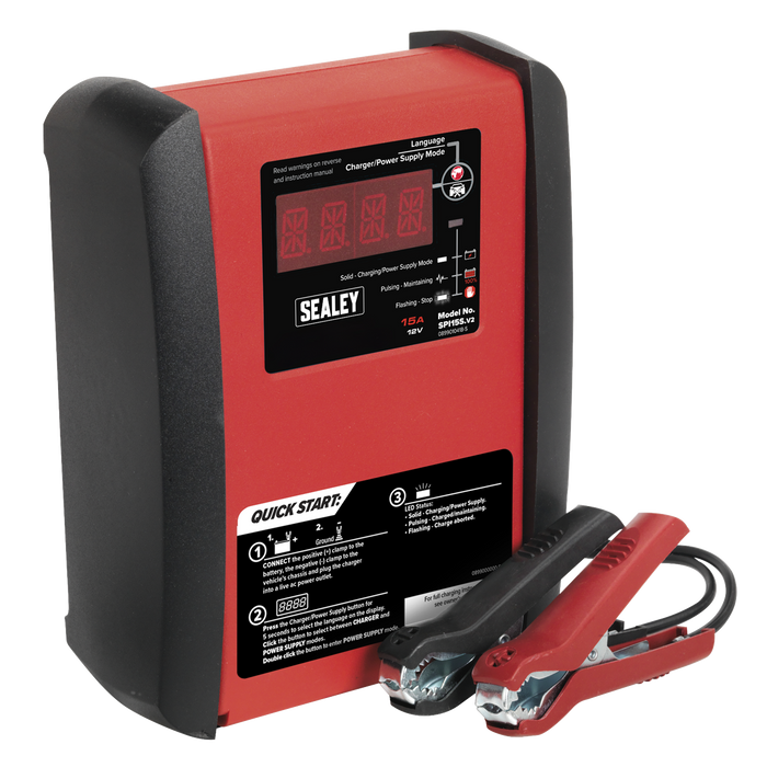 12V Intelligent Speed Charge Battery Charger/Maintainer 15A | SPI15S