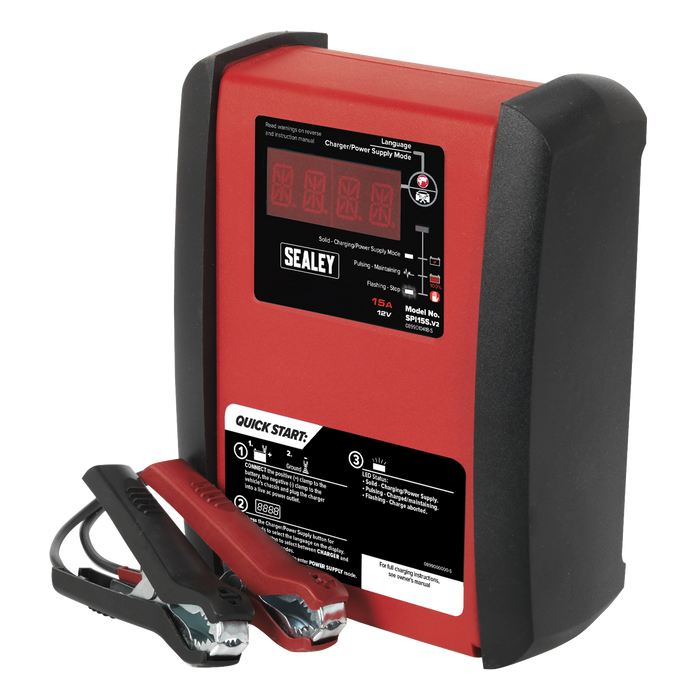 12V Intelligent Speed Charge Battery Charger/Maintainer 15A | SPI15S