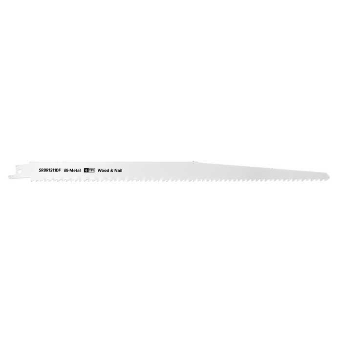 Reciprocating Saw Blade for Wood & Nails 300mm 6tpi - Pack of 5 | SRBR1211DF