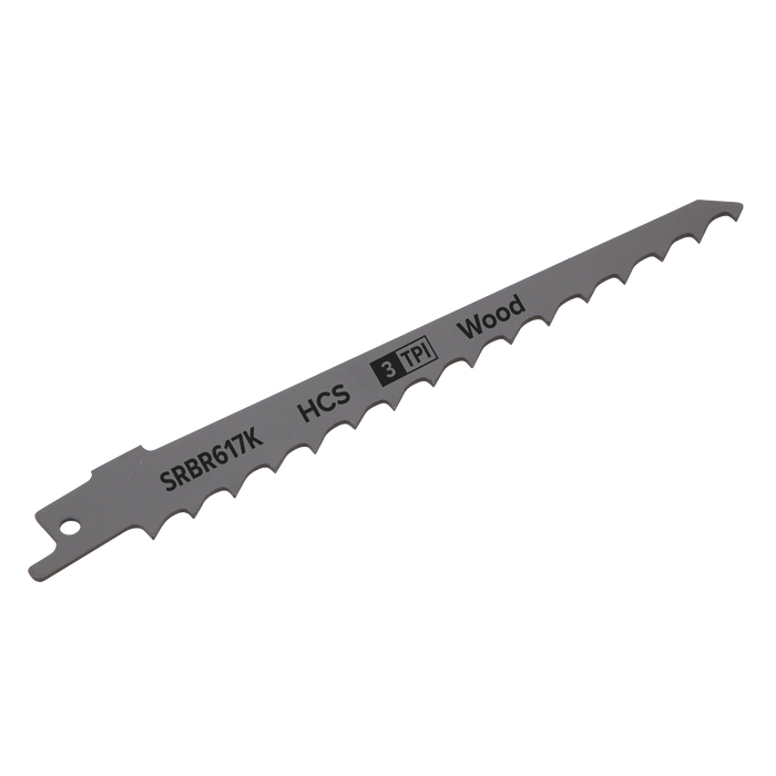 Reciprocating Saw Blade for Pruning & Coarse Wood 150mm 3tpi - Pack of 5 | SRBR617K