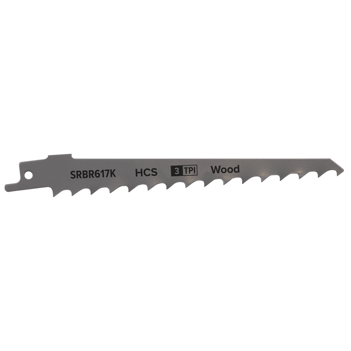 Reciprocating Saw Blade for Pruning & Coarse Wood 150mm 3tpi - Pack of 5 | SRBR617K