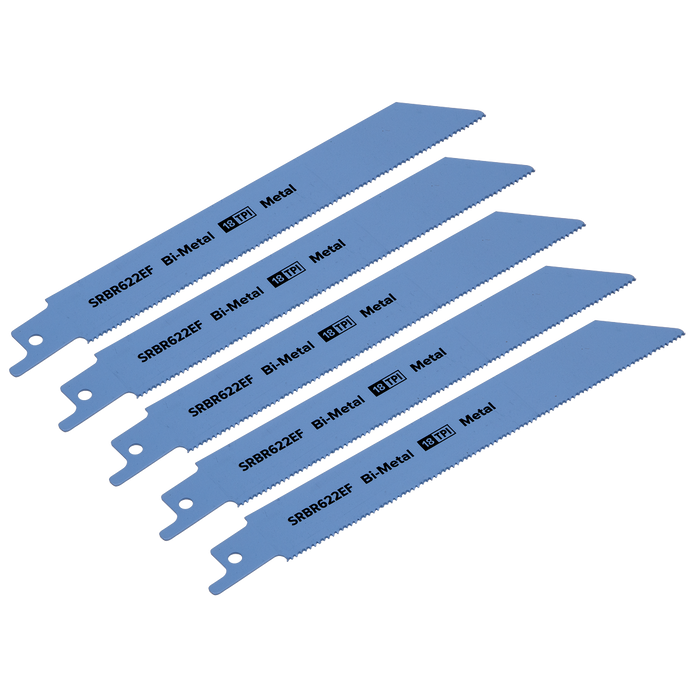 Reciprocating Saw Blade for Metal 150mm 18tpi - Pack of 5 | SRBR622EF