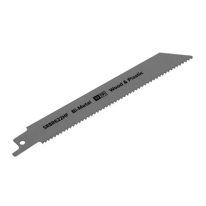 Reciprocating Saw Blade for Wood & Plastics 150mm 10tpi - Pack of 5 | SRBR622HF