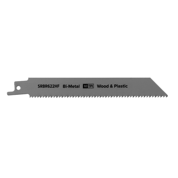 Reciprocating Saw Blade for Wood & Plastics 150mm 10tpi - Pack of 5 | SRBR622HF