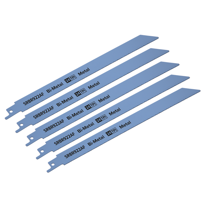 Reciprocating Saw Blade for Metal 230mm 24tpi - Pack of 5 | SRBR922AF