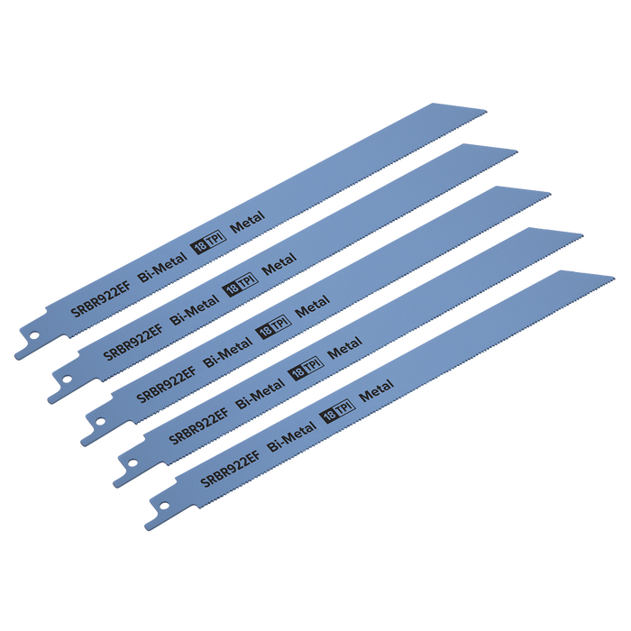Reciprocating Saw Blade for Metal 230mm 18tpi - Pack of 5 | SRBR922EF