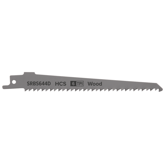 Reciprocating Saw Blade for Clean Wood 150mm 6tpi - Pack of 5 | SRBS644D