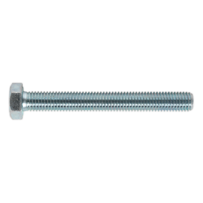 8.8 Zinc Plated HT Setscrew M12 x 100mm, DIN 933 - Pack of 10 | SS12100