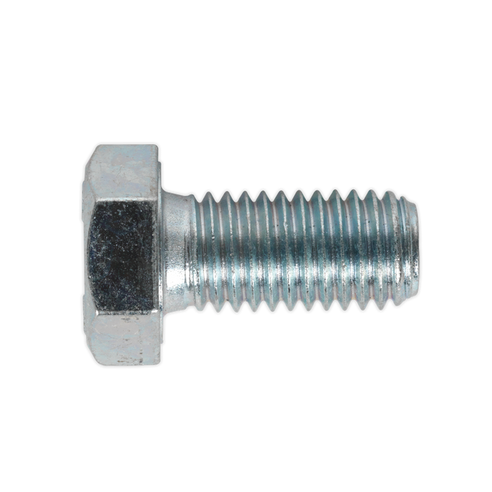 8.8 Zinc Plated HT Setscrew M12 x 25mm, DIN 933 - Pack of 25 | SS1225