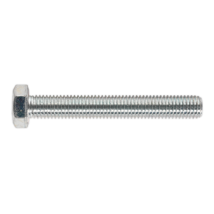 8.8 Zinc Plated HT Setscrew M14 x 100mm, DIN 933 - Pack of 10 | SS14100