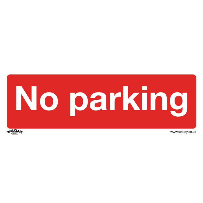 Worksafe® No Parking Safety Sign, Rigid Plastic - Pack of 10 | SS16P10