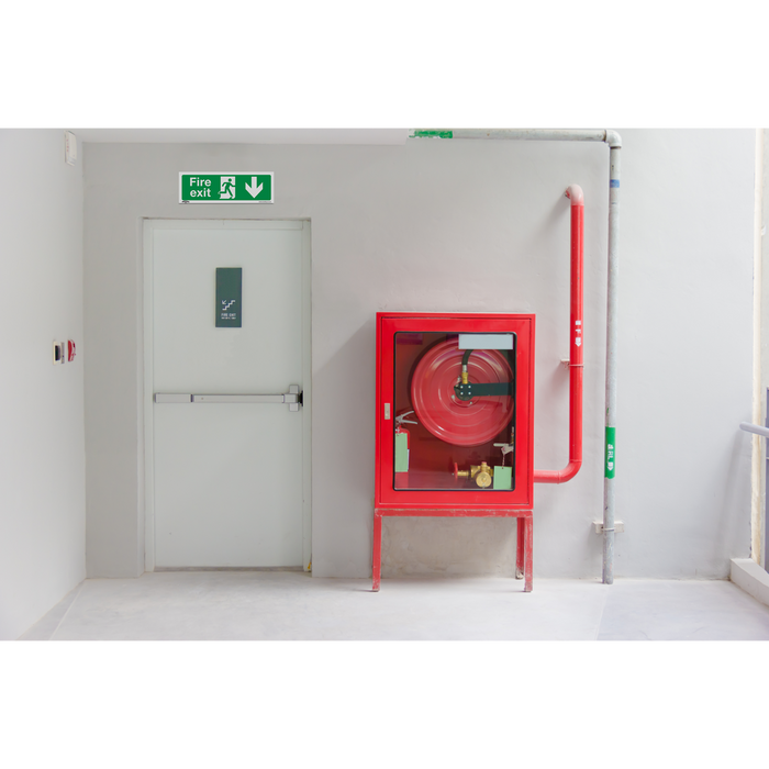 Worksafe® Fire Exit (Down) Safety Sign - Self-Adhesive Vinyl | SS22V1