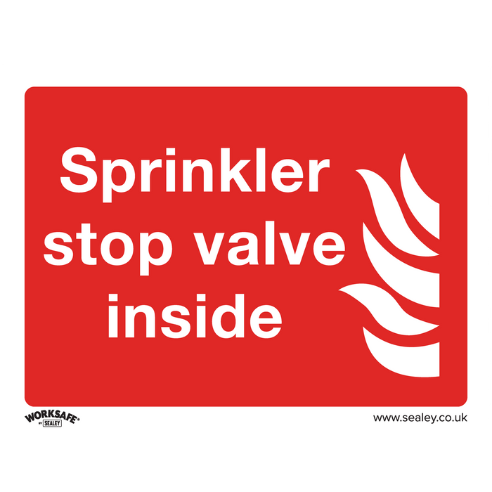 Worksafe® Sprinkler Stop Valve Safety Sign - Rigid Plastic | SS23P1