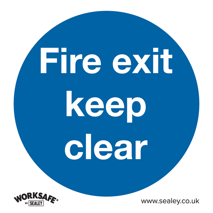 Worksafe® Fire Exit Keep Clear Safety Sign - Rigid Plastic | SS2P1